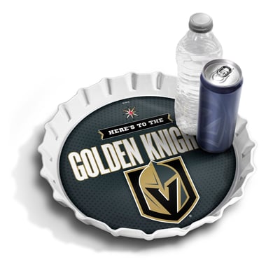 Vegas Golden Knights IDNA 13" Bottle Cap Serving Tray