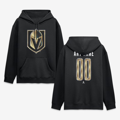 Vegas Golden Knights Big & Tall Forged Mascot Personalized Name & Number Hoodie - Black