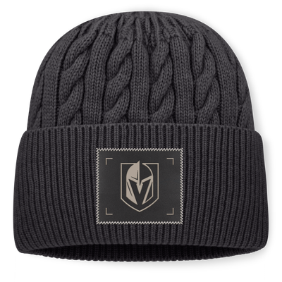Vegas Golden Knights Fanatics Authentic Pro Road Phantom Oversized Cuffed Knit Hat - Charcoal