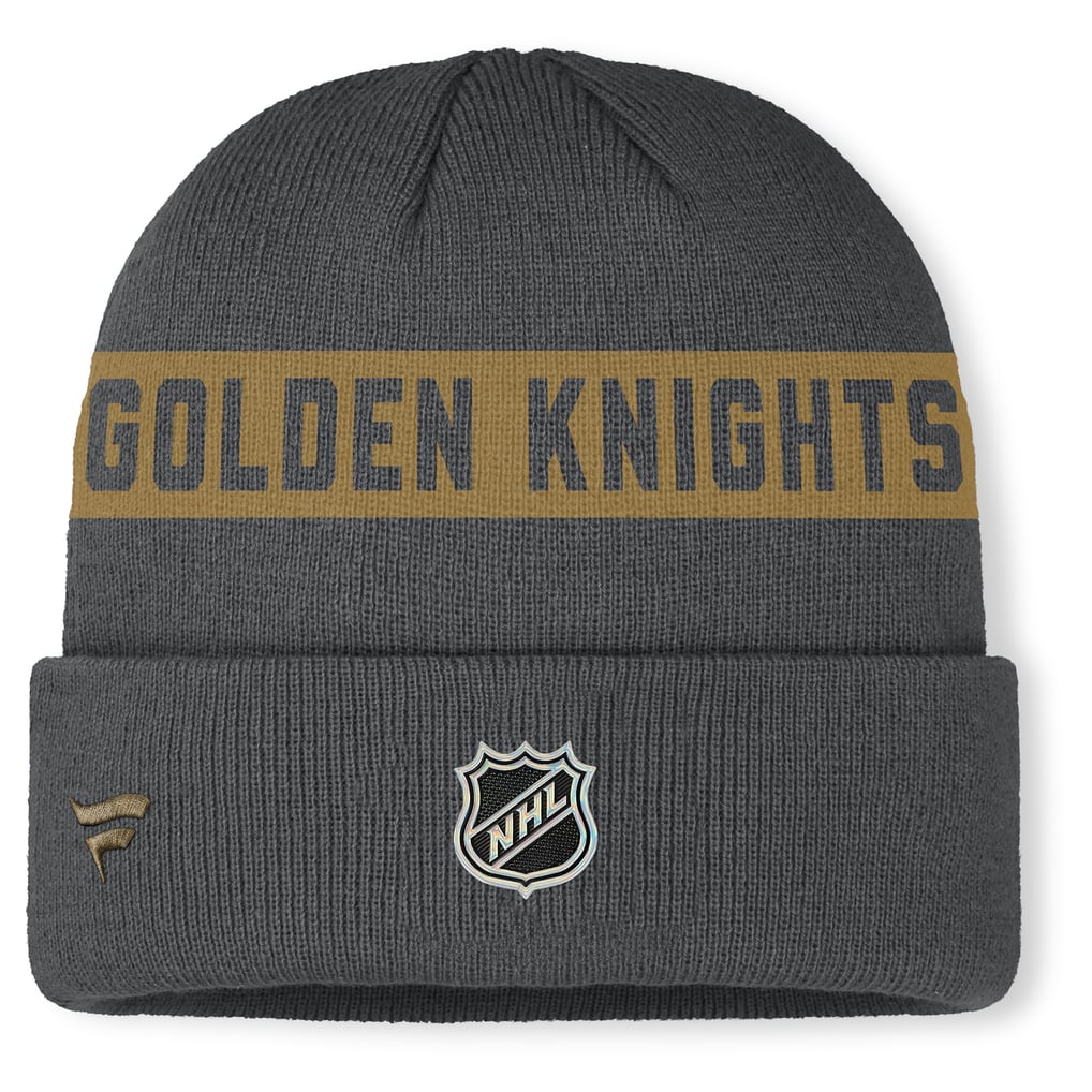 Men's Vegas Golden Knights Fanatics Gray Authentic Pro Rink Cuffed Knit Hat