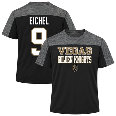 Jack Eichel Vegas Golden Knights Fanatics Big & Tall Name & Number Colorblocked T-Shirt - Black
