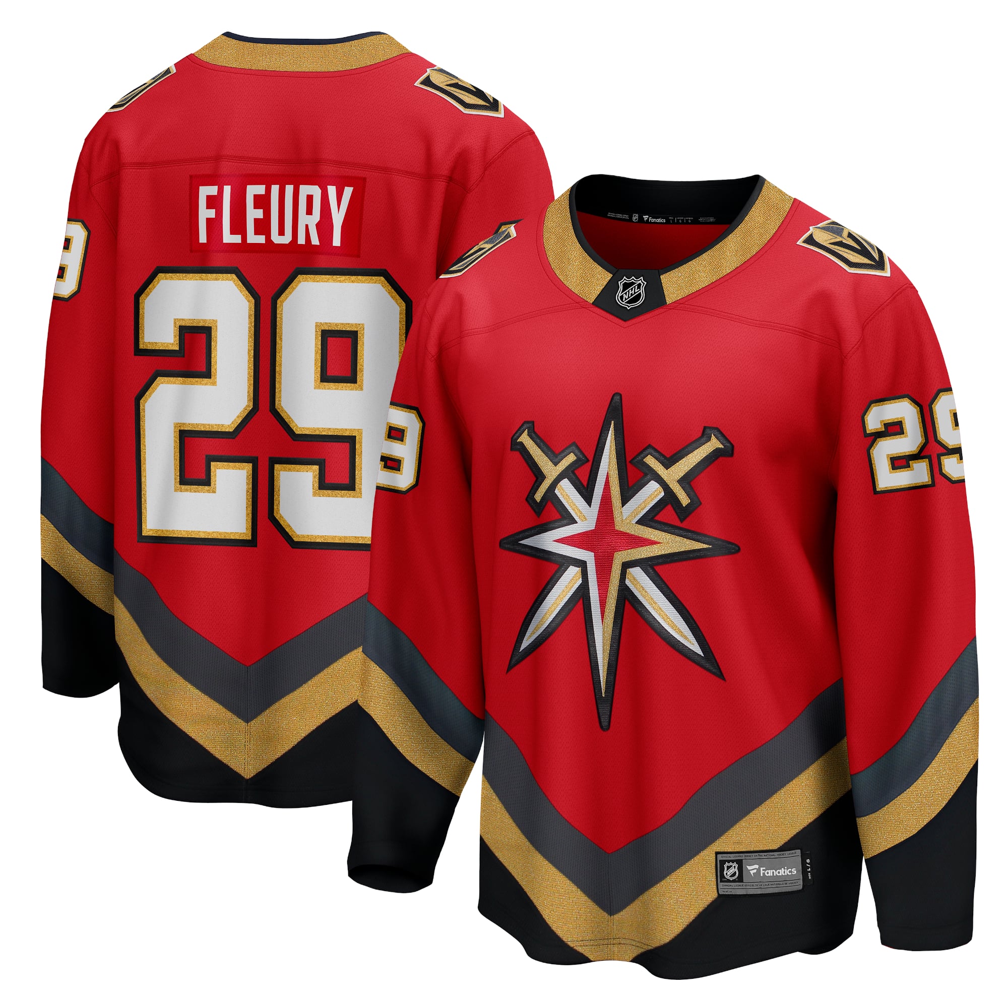 Men's Vegas Golden Knights Marc-Andre Fleury Fanatics Red 2020/21