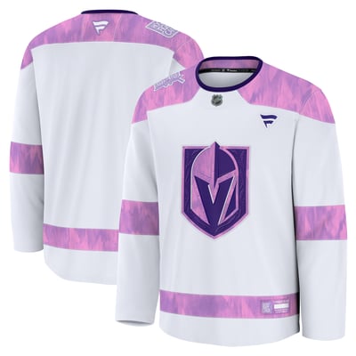  Vegas Golden Knights Fanatics Hockey Fights Cancer Practice Jersey - White