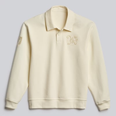 Vegas Golden Knights lululemon Smooth Double-Knit Long-Sleeve Polo - Coconut Ivory