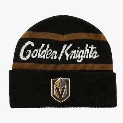 Vegas Golden Knights Mitchell & Ness Head Coach Cuffed Knit Hat - Black