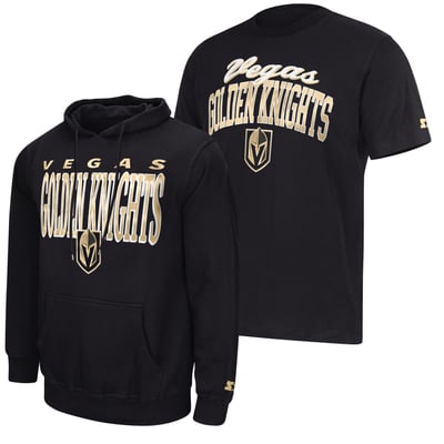 Vegas Golden Knights Starter Logo Hoodie & T-Shirt Combo Pack - Black