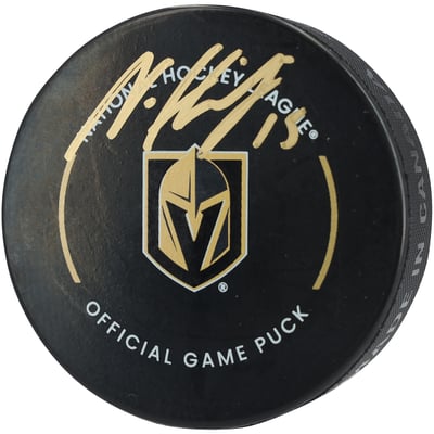 Noah Hanifin Vegas Golden Knights Autographed Fanatics Authentic Official Game Puck