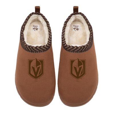 Vegas Golden Knights ISlide Unisex Tonal Logo Mission Slippers - Tan

