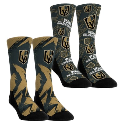  Vegas Golden Knights Rock Em Unisex Game Day Two-Pack Crew Socks - Gray