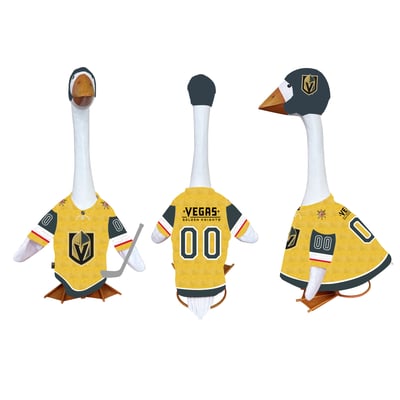 Vegas Golden Knights Gameday Porch Goose Statue & Team Uniform Set