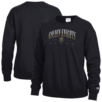 Vegas Golden Knights Champion Women's  Split Color Text Sweatshirt - Black