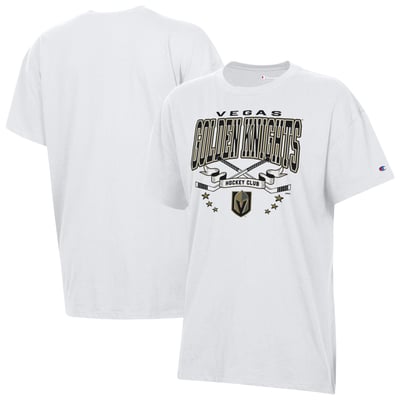 Vegas Golden Knights Champion Women's  Crossing Sticks Oversized T-Shirt - White