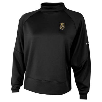  Vegas Golden Knights Columbia Women's Par Performance Mock Neck Raglan Dolman Sweatshirt - Black
