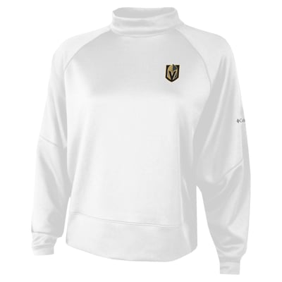  Vegas Golden Knights Columbia Women's Par Performance Mock Neck Raglan Dolman Sweatshirt - White
