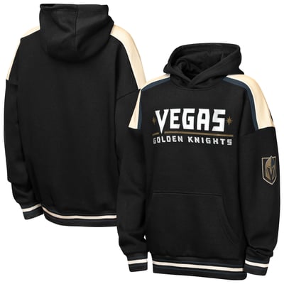  Vegas Golden Knights Outerstuff Youth Camaraderie Oversized Fleece Hoodie - Black