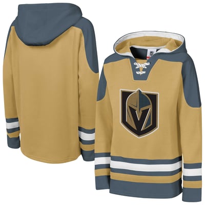 Vegas Golden Knights Outerstuff Youth Ageless Must Have Home Raglan V-Neck Hoodie - Gold