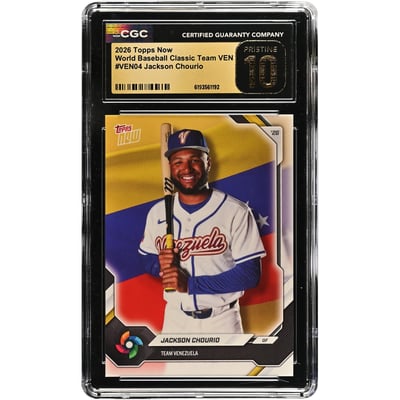 Jackson Chourio Venezuela Baseball 2026 Topps Now #VEN04 CGC Authenticated Pristine 10 Card