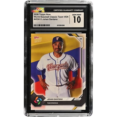 Johan Santana Venezuela Baseball 2026 Topps Now #VEN12 CGC Authenticated 10 Card 