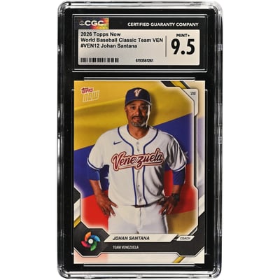 Johan Santana Venezuela Baseball 2026 Topps Now #VEN12 CGC Authenticated 9.5 Card 