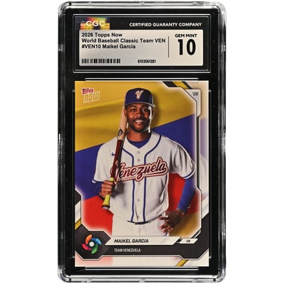 Maikel Garcia Venezuela Baseball 2026 Topps Now #VEN10 CGC Authenticated 10 Card 