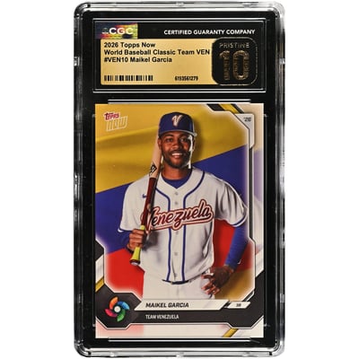 Maikel Garcia Venezuela Baseball 2026 Topps Now #VEN10 CGC Authenticated Pristine 10 Card