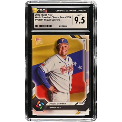 Miguel Cabrera Venezuela Baseball 2026 Topps Now #VEN11 CGC Authenticated 9.5 Card 