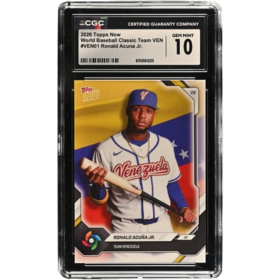 Ronald Acuna Jr. Venezuela Baseball 2026 Topps Now #VEN01 CGC Authenticated 10 Card 