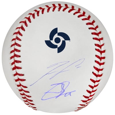 Ronald Acuña Jr. & Jackson Chourio Venezuela Baseball Autographed Fanatics Authentic 2026 World Baseball Classic Champions Baseball - Limited Edition of 25