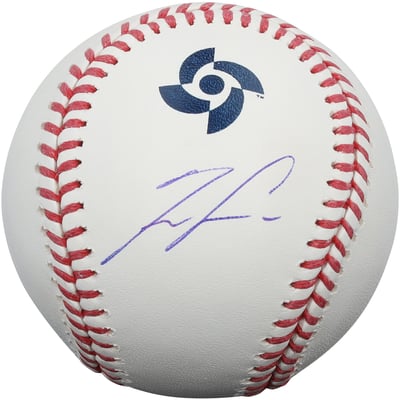 Ronald Acuña Jr. Venezuela Baseball Autographed Fanatics Authentic 2026 World Baseball Classic Baseball