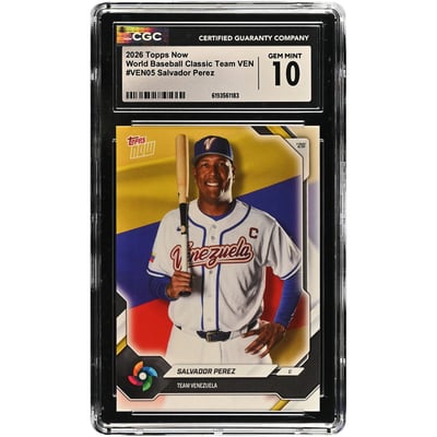 Salvador Perez Venezuela Baseball 2026 Topps Now #VEN05 CGC Authenticated 10 Card 