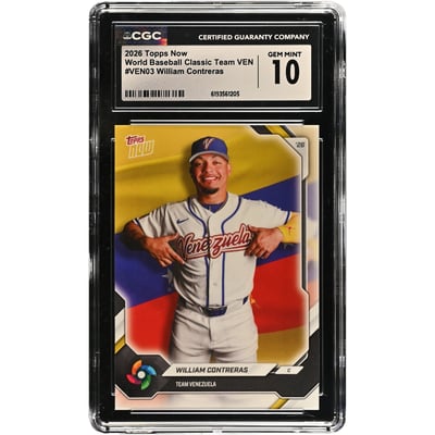 William Contreras Venezuela Baseball 2026 Topps Now #VEN03 CGC Authenticated 10 Card 