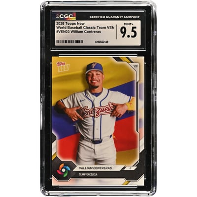 William Contreras Venezuela Baseball 2026 Topps Now #VEN03 CGC Authenticated 9.5 Card 