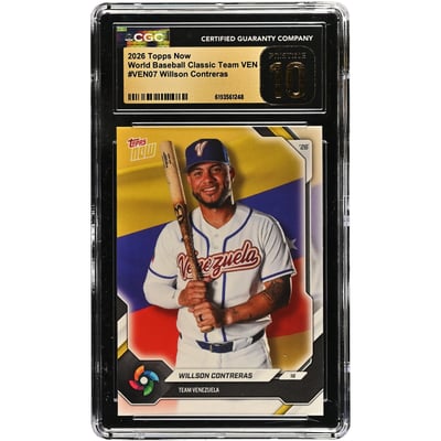 Willson Contreras Venezuela Baseball 2026 Topps Now #VEN07 CGC Authenticated Pristine 10 Card 