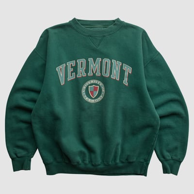 Vermont Catamounts Gear For Sports 90s Pullover Sweatshirt - Green - L by Fanatics Real Vintage