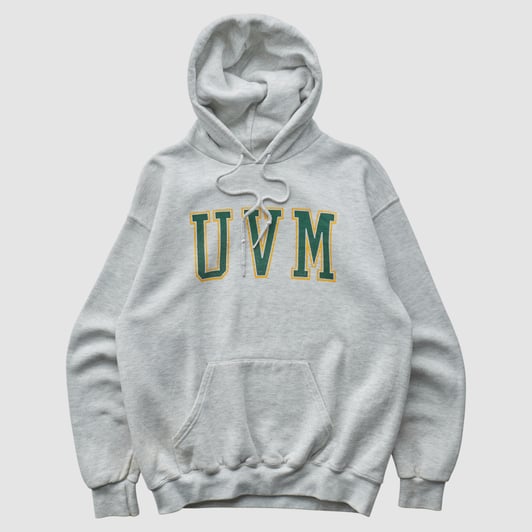 Vermont Catamounts Lee Apparel 90s Hooded Pullover Sweatshirt - Heather Gray - XXS by Fanatics Real Vintage