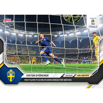 Viktor Gyökeres - 2026-27 UEFA Nations League Topps NOW® - Card 10