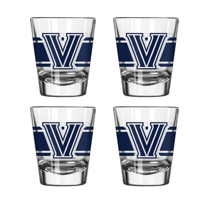 Villanova Wildcats Logo Brands Four-Piece Stripe Shot Glass Set