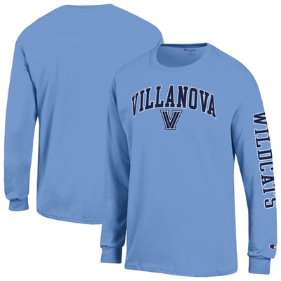 Villanova Wildcats Champion Arch Logo Long Sleeve T-Shirt - Light Blue