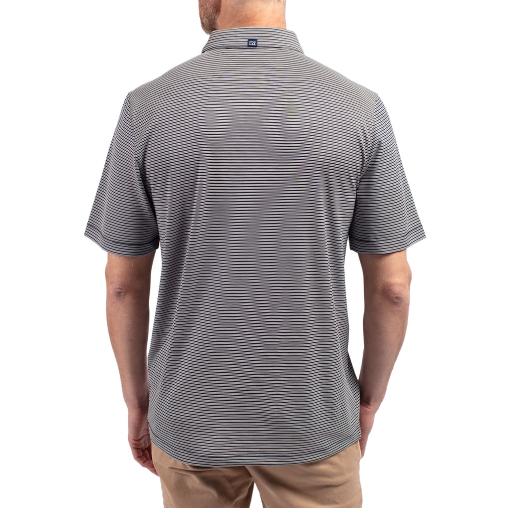 Villanova Wildcats Cutter & Buck Forge Eco Double Stripe Stretch Recycled Polo - Navy