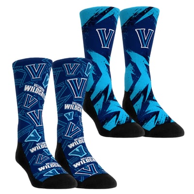  Villanova Wildcats Rock Em Unisex Game Day Two-Pack Crew Socks Set - Blue