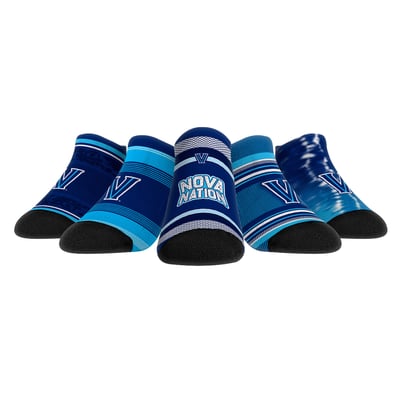  Villanova Wildcats Rock Em Unisex Super Fan Five-Pack Low-Cut Socks Set - 