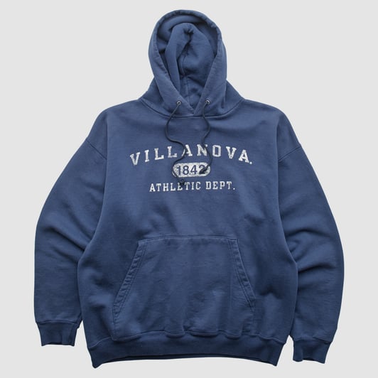 Villanova Wildcats Champion 2000s Hooded Pullover Sweatshirt - Navy - L by Fanatics Real Vintage