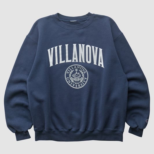 Villanova Wildcats Champion 2010s Pullover Sweatshirt - Navy - M by Fanatics Real Vintage