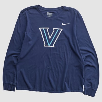 Villanova Wildcats Nike 2010s Long Sleeve T-shirt - Navy - M by Fanatics Real Vintage