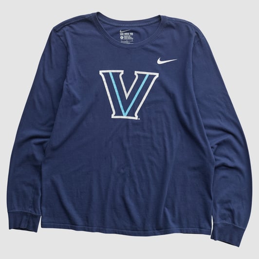 Villanova Wildcats Nike 2010s Long Sleeve T-shirt - Navy - M by Fanatics Real Vintage