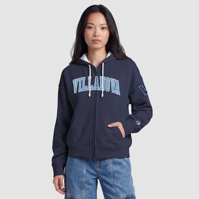 Villanova Wildcats Champion Women's Arch Full-Zip Fleece Hoodie - Navy