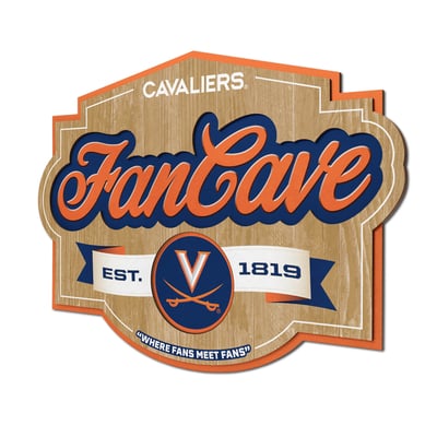 Virginia Cavaliers Fanpoint 12.5" x 17" Fan Cave Sign