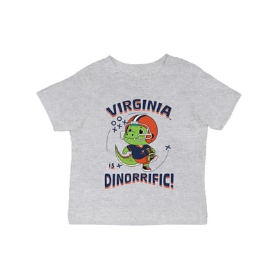 Virginia Cavaliers Vive La Fete Infant Dinorrific T-Shirt - Gray
