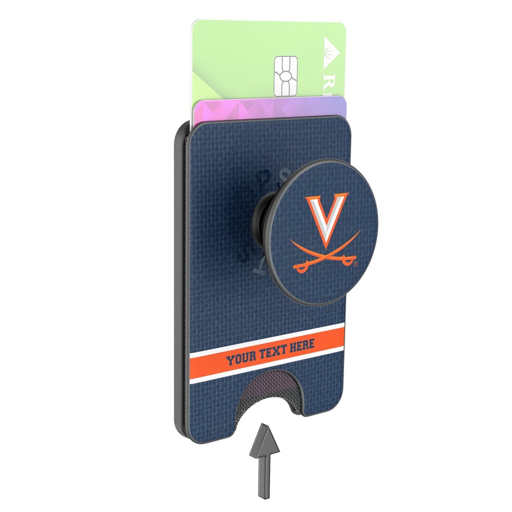 Virginia Cavaliers Keyscaper Personalized Endzone Solid PopSockets Magnetic Wallet