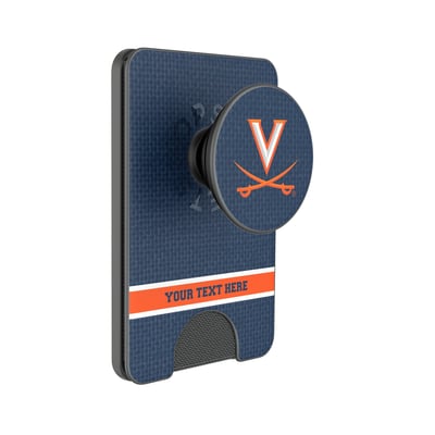 Virginia Cavaliers Keyscaper Personalized Endzone Solid PopSockets Magnetic Wallet